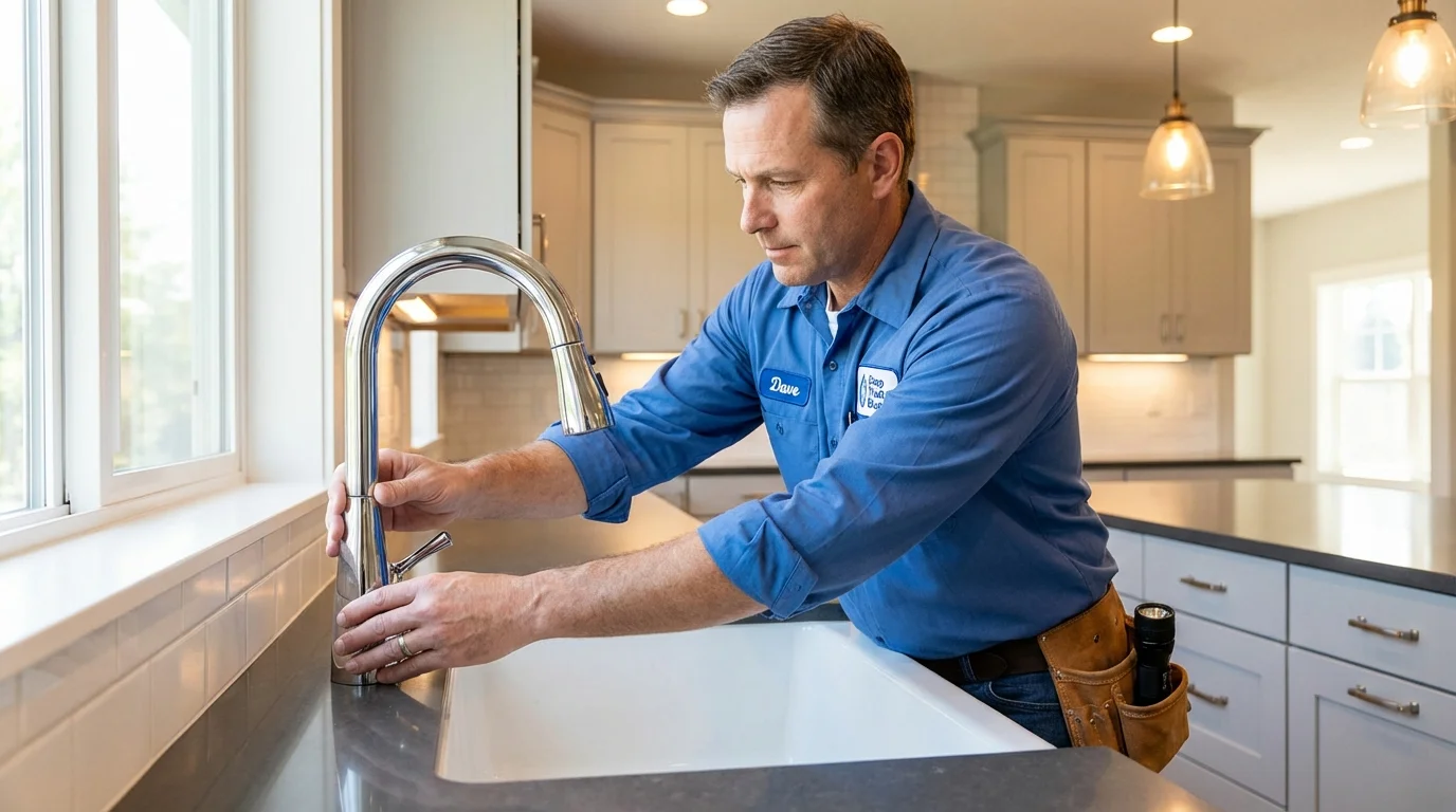 Kitchen faucet installation by Johns Plumbing LLC in Chester